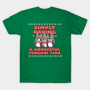 Simply Having a Wonderful Penguin Time at Christmas T-Shirt